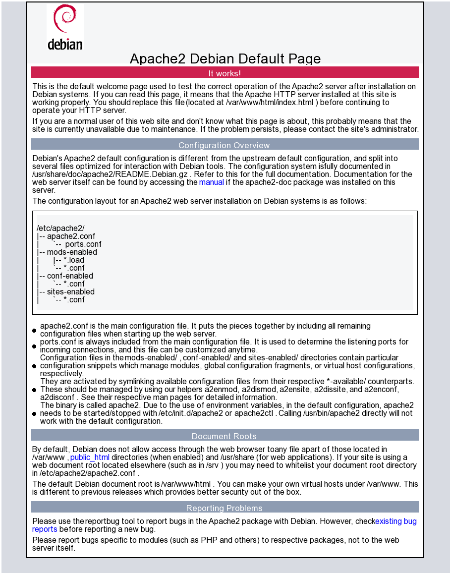 Default Apache index.html